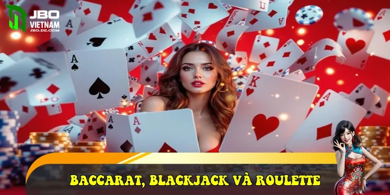 Baccarat, Blackjack và Roulette Baccarat, Blackjack và Roulette